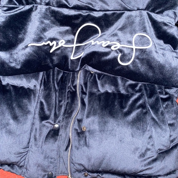 Sean John Winter Jacket, oversized, puffer. Navy blue, suede material - Picture 2 of 3